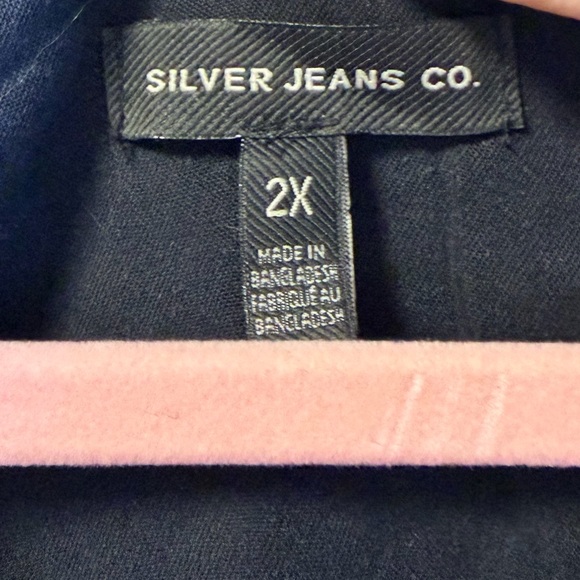 Silver Jeans Casual Black Denim Style Button-Up Dress 2xl - Picture 3 of 4